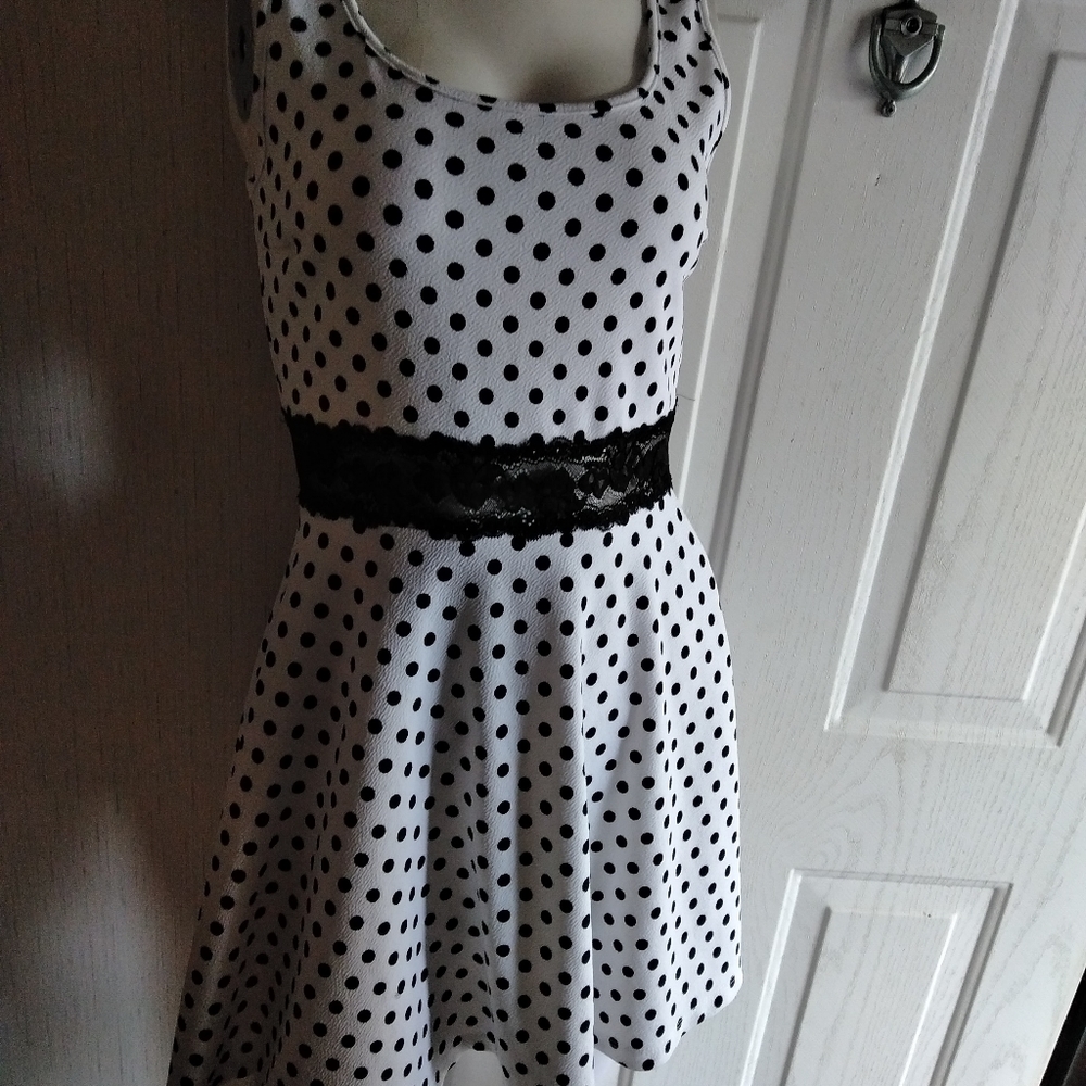 Girl polka dot dress.